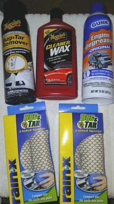 💥ECONOMIZE $💥Kit de cuidados com o carro MEGUIARS DE LIMPEZA E CERA✨️ RAIN-X ✨️ DESENGORDURANTE DE MOTOR GUNK💥 - Imagem 1 de 4