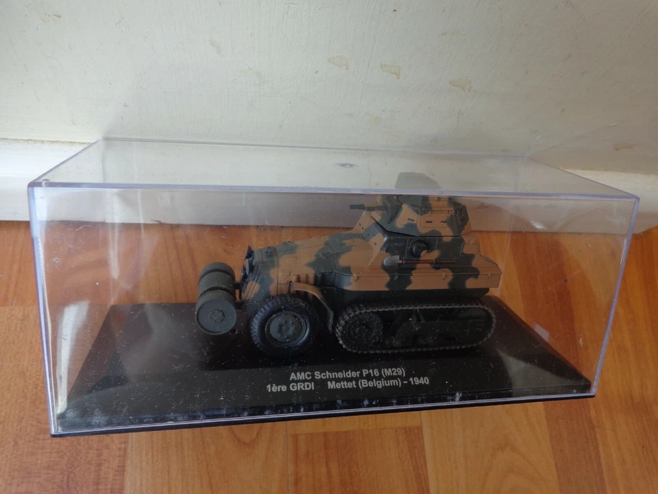 Eaglemoss Deagostini 1/43 AMC Schneider P16 M29 Belgio 1940 WW2 Pressofuso Tank - Immagine 1 di 1