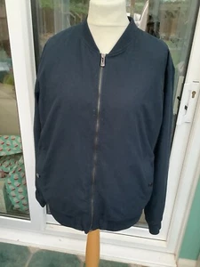 Peacocks Hombre Grande Azul Marino Chaqueta Bomber Chaqueta En muy buena condición - Imagen 1 de 8