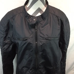 Calvin Klein Men’s Black Nylon/Poly Zip-front Motorcycle Style Jacket XXL - Picture 1 of 4