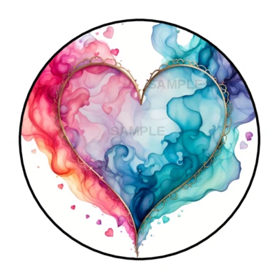 五颜六色的心情人节贴纸标签信封密封派对礼物 — 第 1/2 张图片