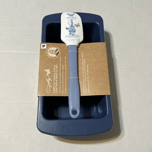 Dolly Parton 9 x 5 x 3 Loaf Pan Spatula Set Blue Spread Your Wings NEW - Picture 1 of 12