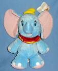 Disney plush Baby Dumbo Elephant Blue with hat-12" Beanbag Super Soft-Nursery 