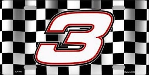3 Racing Metal Novelty License Plate Tag - Picture 1 of 1