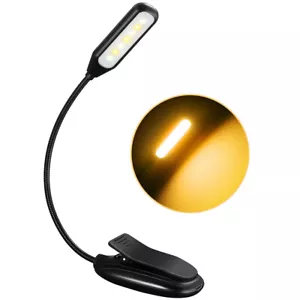 LED Reading Light Clip On Bed Book Reading Lights Rechargeable Night Light - Picture 1 of 8