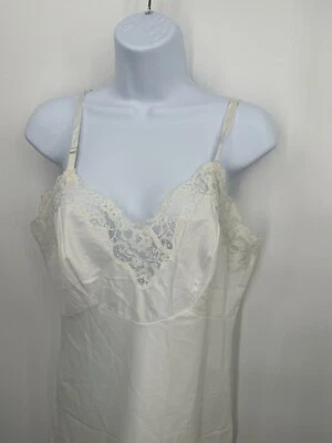 Hermoso vestido sin cordones vintage años 70 Van Roalte marfil encaje talla M encaje talla 36 Foto 1 de 4