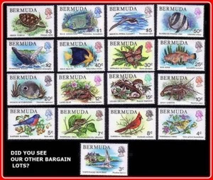 BERMUDA 1978 BIRDS/ANIMALS/FISH, etc. MNH CV$30.00 FACE VALUE/NOMINAL USA$13.00 - Picture 1 of 1