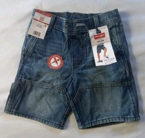 Wrangler Boys XS 4-5 Elastic Waist Denim Blue Relaxed Skater Shorts  - Picture 1 of 9