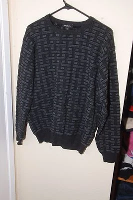 MINO MILANO Men's Black 50% Wool 50% Acrylic Sweater Made in Italy - Image 1 of 3