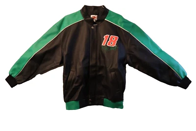 VINTAGE. Winners Circle Bobby Labonte Nascar Chaqueta Fauc Chaqueta de Cuero, XL Foto 1 de 4