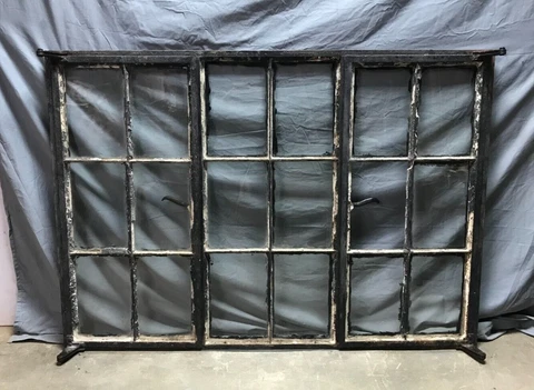 Industrial 40x56 Steel 18 Lite triple Window Casement English Tudor Old 410-23B Cover