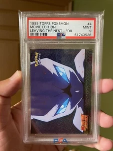 1999 Topps Pokemon Movie Edition LEAVING THE NEST #4 Holo Foil MEWTWO PSA 9 Mint - Picture 1 of 2