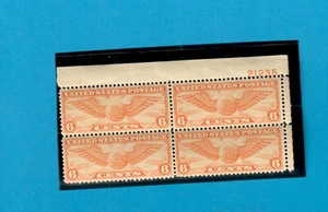 Air Mail C19 Plate Block Mounted MNH - Picture 1 of 1