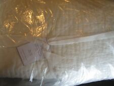 Pottery Barn Classic Ivory Belgian Flax Linen Handcrafted Quilt Full Queen New
