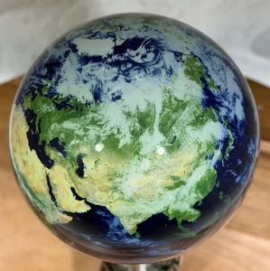 MOVA Globe Earth Clouds 4.5 Inch Spinning Solar Power No Base - Picture 1 of 3