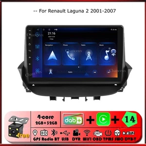 9"Android 14 Car Radio Stereo Carplay GPS SAT Navi DAB For Renault Laguna 01-07 - Picture 1 of 13
