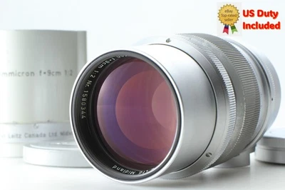 Y1958 Canada [Opt MINT w/Hood] Leica Summicron-M 90mm f/2 Silver lens From JAPAN - image 1 of 4