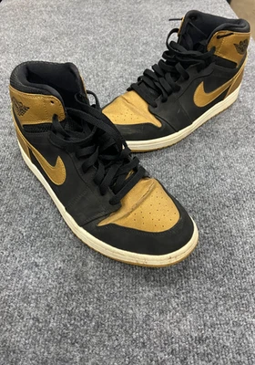 Air Jordan 1 Retro Alto Negro/Metálico Dorado Melo PE Talla 11 Foto 1 de 4