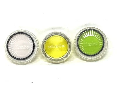 3 Light Balancing Glass Lens Filters - Kenko Skylight, Kenko Poo, Minolta Y48 - Image 1 of 4