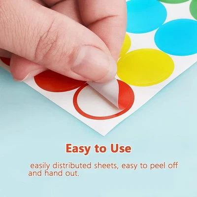 Farbige Punkt Aufkleber Polka Kreis Sticker für Büro Klassenzimmer Party - Bild 1 von 4