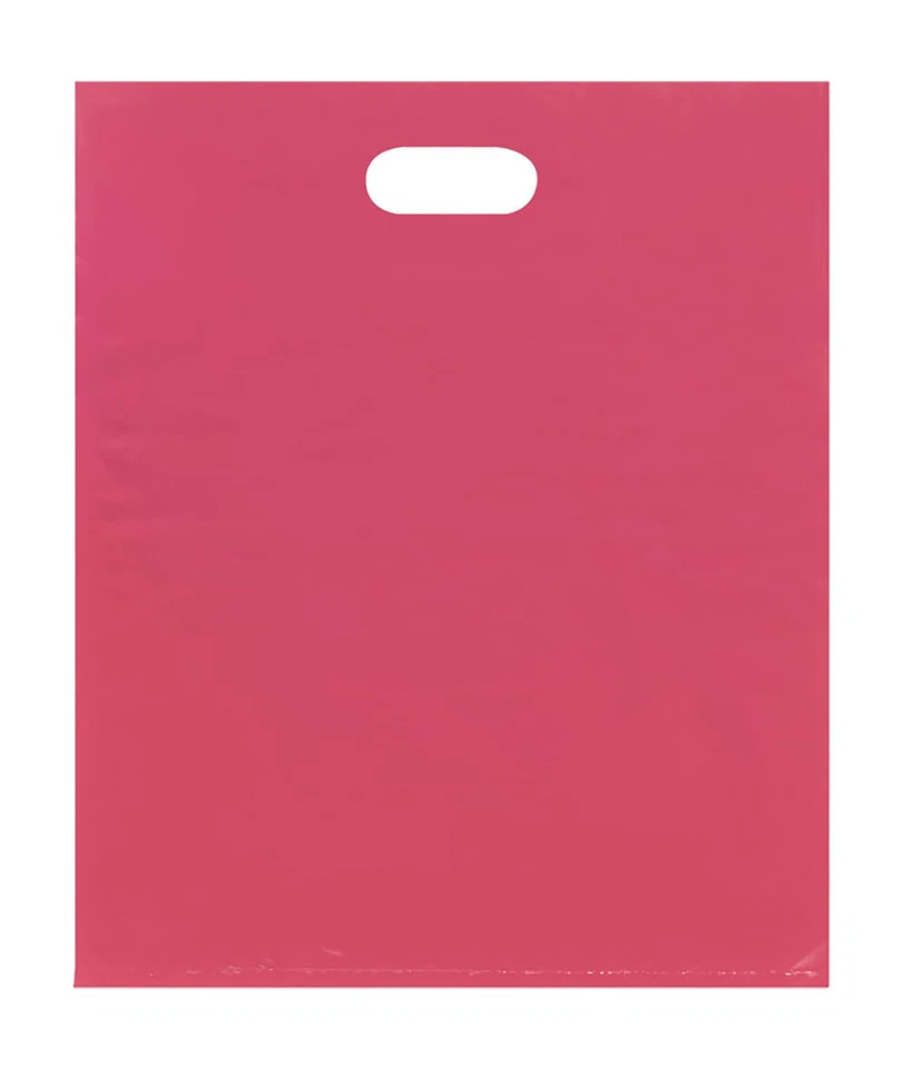 Bolsas de plástico SSWBasics con asas - Bolsas de mercancía rosadas (15x18) - Paquete Foto 1 de 1