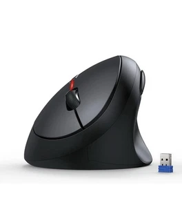 Tecknet Ergonomic Mouse Wireless Vertical Optical Mouse 4800DPI 6 Buttons Black - Picture 1 of 6