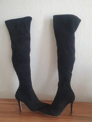 Wildleder Overknees Gr 36 Schwarz Aldo - Bild 1 von 4