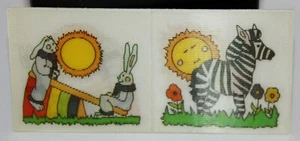 Vintage 1980's Vending Machine Flicker Bunnies & Rainbow Zebra - Picture 1 of 2