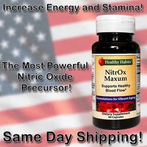 Nitric Oxide Precursor for men for healthy blood flow 60 cap L-Citrulline based - Picture 1 of 3