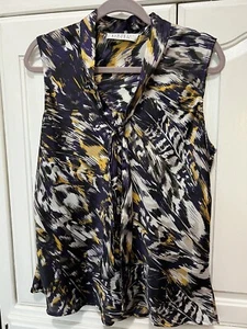 Kasper ärmelloses Top mit Bindeband gelb/gold/schwarz Größe L - Bild 1 von 3