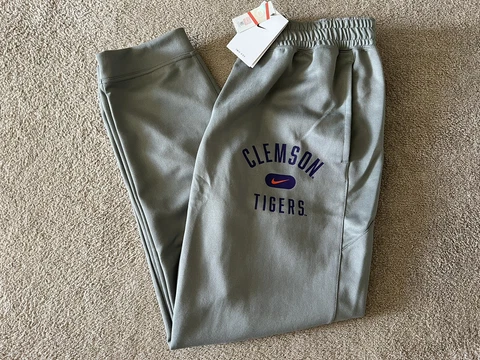 Nike Clemson Tigers Team Gray Dri Sweat Pants Men's Size Large [DD6354-002] New Cover