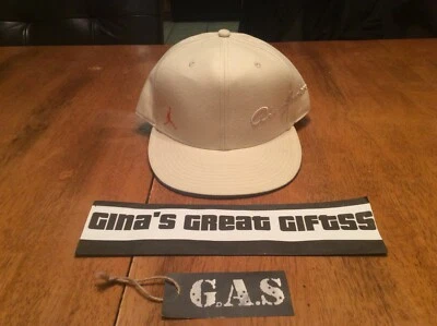 2004 Air Jordan Retro 5 V Script Tan Orange Fitted Hat Sz 8 104509 200 NWT Foto 1 de 4