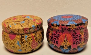 KingStar Metal Round Candle Tins Lot of 2 - Picture 1 of 5