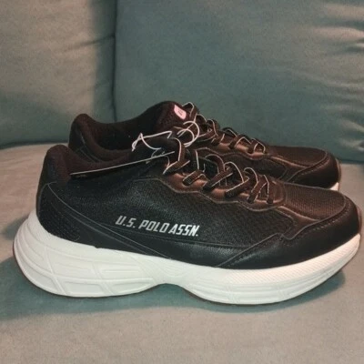 Tenis 9 Mujeres Negro Blanco Correr Gimnasio Tenis Ropa de Calle Zapatos EE. UU. Polo Nuevo Foto 1 de 4