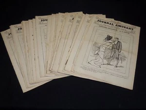 1880 JOURNAL AMUSANT ILLUSTRE FRENCH MAGAZINE LOT OF 30 - FASHION ILLUS- O 3197J - Picture 1 of 8