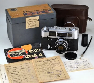 FULLY SERVICED! 1970 USSR "FED 4" RF camera + Industar-61 lens, FULL SET (2) - Image 1 of 4