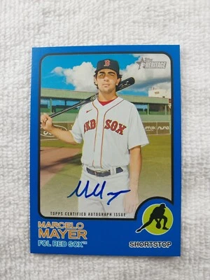 MARCELO MAYER 2022 HERITAGE MINOR LEAGUE BLUE AUTOGRAPH  /99 #ROA-MMR - Image 1 of 2
