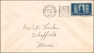 Scott 619 5 Cents Lexington Concord FDC Lexington, Mass Addressed SCV $75.00 - Image 1 of 2