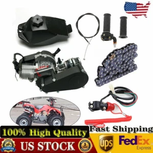 Kit de motor 49CC bolsillo de arranque de tracción mini quad moto ATV scooter 2 tiempos - Imagen 1 de 13