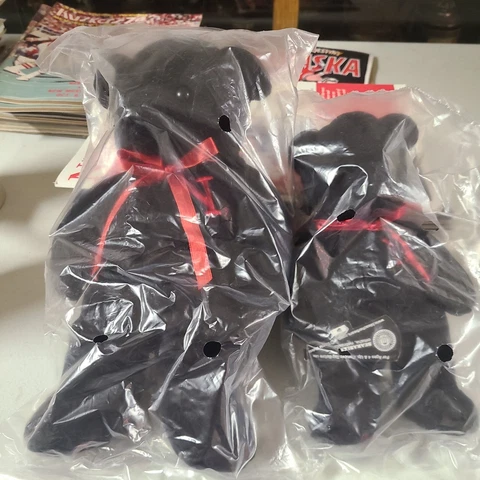 Nebraska Huskers Red Bleacher Bear's 11" & 8” Plush Stuffed Animal NIB 1999 Cover