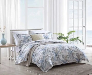 Tommy Bahama - Queen Duvet Cover Set, Cotton Bedding with Matching Shams & Bu... - Picture 1 of 7