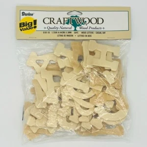 DARICE CRAFTWOOD 36 PC WOOD LETTERS - Picture 1 of 2