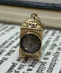 Dije Inglés Linterna Vintage Oro Amarillo 375 y Cuarzo Humeante + ¡Envío Gratuito! - Imagen 1 de 6
