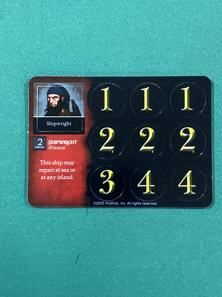 Wizkids Pirates of the Crimson Coast, French Shipwright/Treasure, 122 - Image 1 of 1