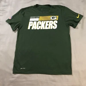 Camicia Packers adulto verde medio Nike Dri Fit manica corta verde baia grafica - Foto 1 di 10