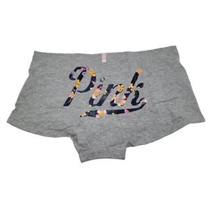 Victoria's Secret LOVE PINK Logo Boy Shorts Shortie Panties L. *1 Buy3 ShipFree - Picture 1 of 9