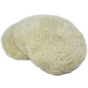 Stadea 8" Wool Buffing Polishing Compound Cutting Hook Loop Pad Auto - Pack of 3 - Picture 1 of 1