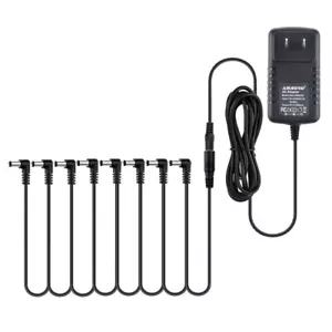 9V 2A Guitar Effect Pedal Power Supply Adapter & 8 way Daisy Chain Cable Center - Picture 1 of 5