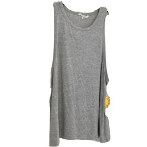 Grey Swim Beach Cover Up Muscle Tank Hemmed Tunic NWT C&C California Womens Sz S - Picture 1 of 8