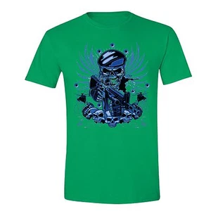 Skull Gun Sniper T-Shirt 4th of july clothes Fourth Army American USA Tshirt - Picture 1 of 1